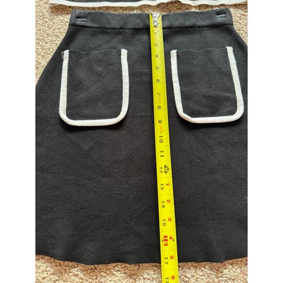 Zara Knit Two Piece Set Preppy Black and White Quiet Luxury Old Money Classic - Picture 8 of 8